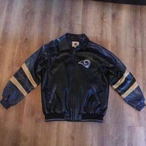 St. Louis Rams leather jacket.